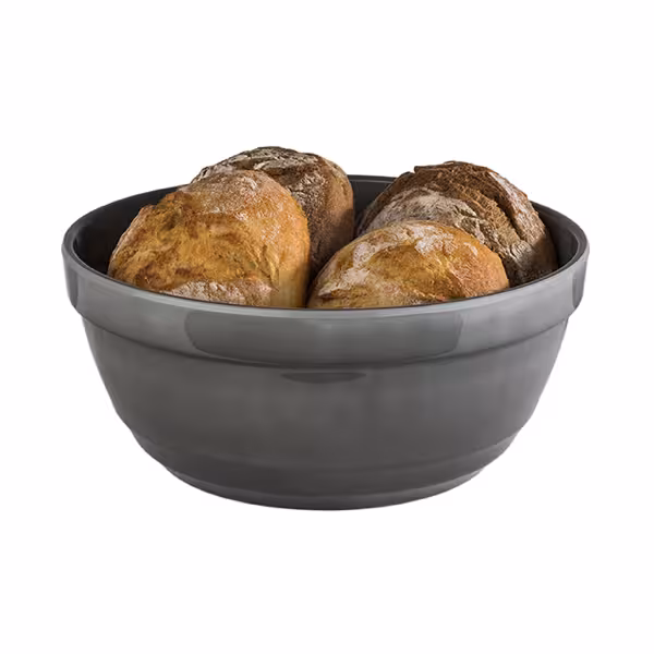 (6 stuks) Schaal - EMMA - Melamine - 2,3L - rond - Ø230mm - stapelbaar - Grijs