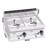 Friteuse électrique double – 10+10 litres – 18 kW