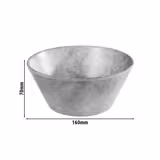 (6 pz) Ciotola - ELEMENT - in Melamina - 0,50L - tonda - Ø160mm - impilabile - Grigio