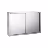 Armadio pensile in acciaio inox PREMIUM - 1200x400mm - con porte scorrevoli - 1000mm di altezza