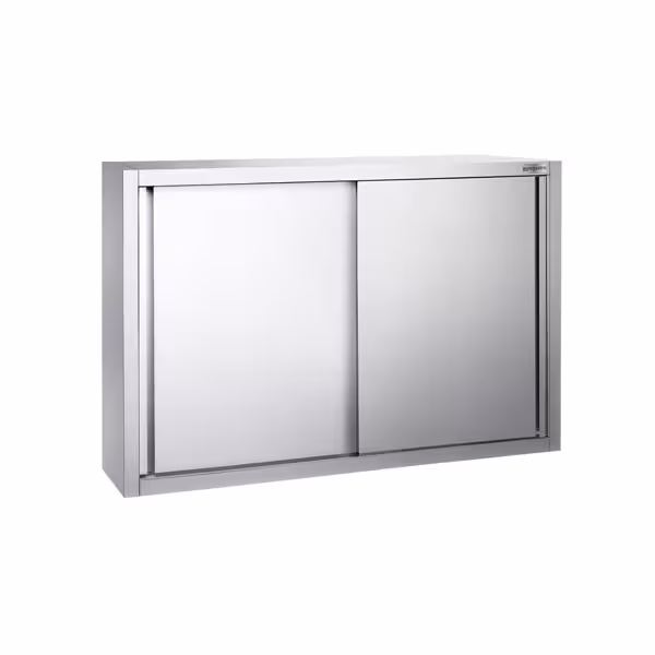 Nerezová nástěnná skříňka PREMIUM - 1200x400 mm - s posuvnými dveřmi - výška 1000 mm