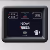 WEGA | Nova – Machine à expresso à porte-filtre – 2 groupes – 3,95 kW – avec 2 buses vapeur et eau chaude – commande tactile – Noire