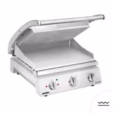 ROBAND | Presse à Panini / Gril de contact – 2,2 kW – plaque supérieure rainurée & plaque inférieure lisse – Surface de cuisson : 375 × 275 mm