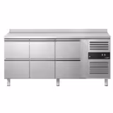 Balcão refrigerado ECO - 1795x700mm - 417L - 6 gavetas - GN 1/1 - com ressalto traseiro; 2 a 8°C; frio ventilado; Painel frontal à direita