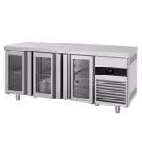 Table réfrigérée PREMIUM - 1860 x 700 mm - avec 3 portes en verre