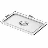 Rvs GN-deksel GN 1/1 - 530x325mm - Hoogte: 24mm