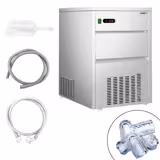 Máquina de Gelo em Cubos com Depósito - Bala oca - 80kg/24h - Refrigeração a ar