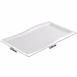 (6 adet) GN 1/1 Tepsi - SINUS - Melamin - 530x325mm - Yükseklik: 20mm - Beyaz