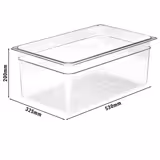 (6 Stück) CAMBRO | CAMWEAR® - Polycarbonat GN-Behälter 1/1 - Clear - Höhe: 200mm