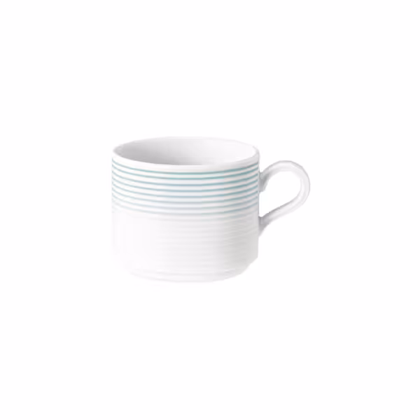 (6 pcs) SELTMANN WEIDEN | Latte Coffee Cups – Porcelain – 250 ml – Arctic Blue – BLUES Series
