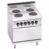 Commercial Electric Range with Static Oven, 7‑Level Hotplates PREMIUM - 700 mm deep - 10.4 kW - oven 7.5 kW