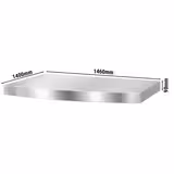 Hotă pentru cuptor pizza - 1460x1400x90 mm - oțel inoxidabil - compatibil cu POP934E & POP934ED - fără motor