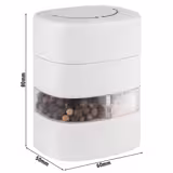(6 peças) Moinho de sal e pimenta 2 em 1 - plástico - altura: 80 mm