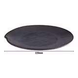(6 pz) DARK WAVE - Piatto piano - Melamina - Ø220mm - Nero