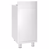 Rvs spoelkast - 400x600mm - met afvalgat & afvalcontainer - 1 spoelbak - met spatrand