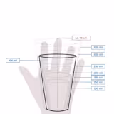 (1000 pezzi) Bicchiere di carta - 300ml - 12 oz - Ø 90mm - Marrone