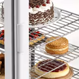4-Sided Glass Display Fridge - 235L - 515mm - Double glazing - square - with 4 shelves - 1 glass door front - White