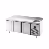  میز خنک کننده پریمیوم پلاس - 1960*600 میلیمتر - یک سینک و سه درب - دیواره دار 