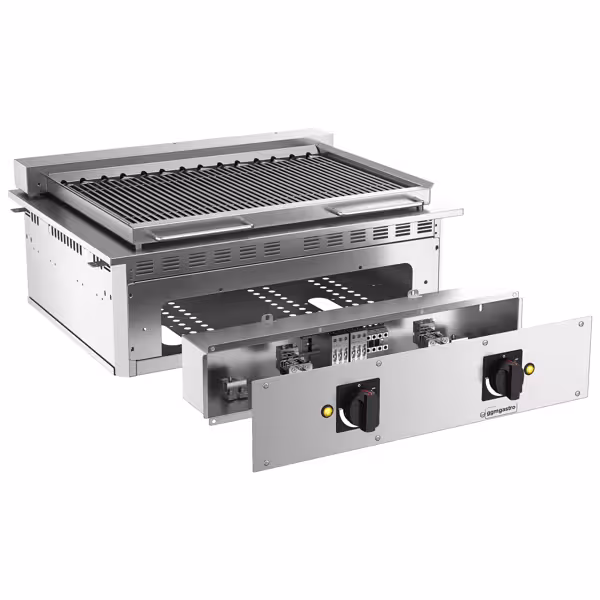 Elektrische watergrill - 8,75kW - 0,8x0,765m - RVS