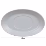 (6 szt.) MIX & MATCH - Spodek do filiżanki Łódka z sosem - Prostokątny - 200x120mm - Biały