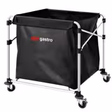 Linnenzakwagen - inklapbaar - 1x 300liter linnenzak - Gepoedercoat aluminium frame - Zwart