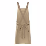 (6 pieces) KARLOWSKY | Urban Look Chef Bib Apron – Pebble Grey - Cross-Back - 700×850 mm