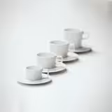 (6 pcs) WHITE DELIGHT - Cappuccino saucers - Ø160mm - White