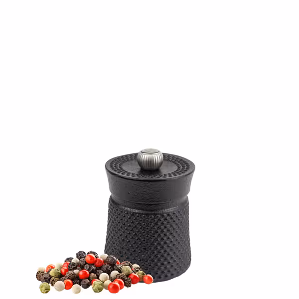 (6 bucăți) PEUGEOT | BALI FONTE - Râșniță de piper - Fontă - Negru - Înălțime: 80 mm