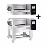 (2 pcs) Gas Conveyor Pizza Oven - 1260x1750mm (49.6"x68.9") - 230V Single Phase - Digital Controls - Belt width: 500mm (19.7") - up to 320°C - incl. Base frame & Wheels