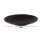 (6 pcs) MARONE | Plate - Melamine - Ø205mm - Black/Brown