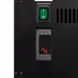 Mini congélateur - 460mm - avec 1 porte en verre - Noir - porte réversible