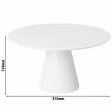 Kulatý prezentační podnos CASUAL - Melamin - Ø 310 mm - Výška: 160 mm - bílý