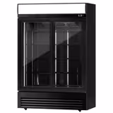Commercial Beverage Display Fridge - 1295mm - 880 Litres - with 2 sliding glass doors - LED lighting - digital controller with temperature display - Black - UK Plug - Temperature range 2 to 8 °C