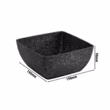 (6 pcs) Coupe - FROSTFIRE - Aluminium - 1,5L - carré - 190x190mm - Profondeur : 90mm - Gris moucheté