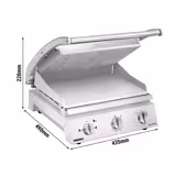 ROBAND | Presse à Panini / Gril de contact – 2,2 kW – plaque supérieure rainurée & plaque inférieure lisse – Surface de cuisson : 375 × 275 mm