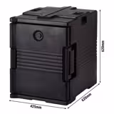 CAMBRO | ULTRA PAN CARRIER® - Contenitore termico per il trasporto di alimenti 57 litri - per 4x contenitori GN 1/1 - Nero