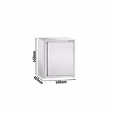 Inox zidni ormarić PREMIUM - 600x400 mm - s krilnim vratima - visina 650 mm