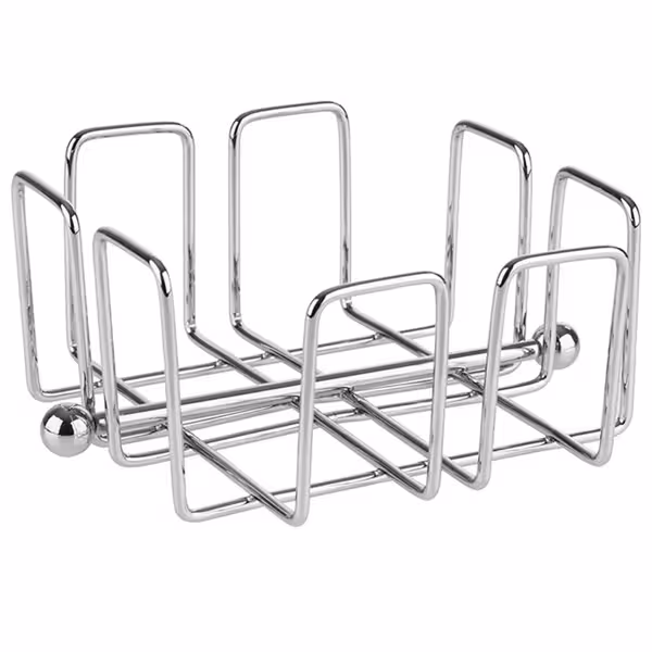 (6 pcs) Napkin Holder - with Weight - BAR - Stainless Steel - for approx. 50 Cocktail Napkins - 140x140x65mm