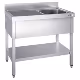 Mesa com pia de lavagem com base PREMIUM - 1,0 m - 1 pia à direita C 50 x L 50 x P 30 cm