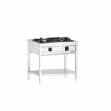 Fourneau à gaz – 17 kW – 2 brûleurs – ouvert avec socle de base & tiroir de récupération