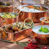 (6 uds) Olla recta con tapa - MUMBAI - Acero inoxidable - 0,3L - Ø 90mm - Altura: 55mm - Cobre - 90x90x55mm