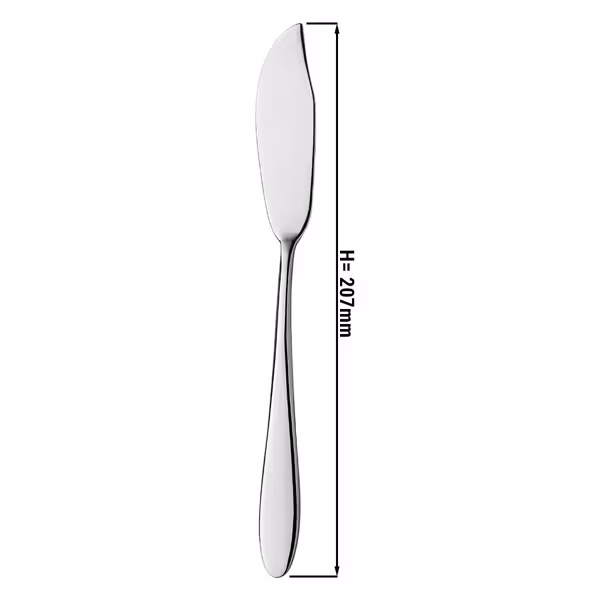 (12 uds) Cuchillo de pescado Leandro - Acero inoxidable 18/10 - 207mm - Espejo/Brillo