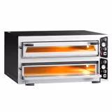 Elektrikli Pizza Fırını - Taş tabanlı - 35 cm x 9+9 Pizza Kapasiteli - 380V - Manuel - maks. 450°C