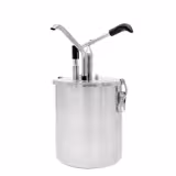 Dispensador de molhos - 6L - aço inoxidável - 188x240x420mm - doseamento regulável - com recipiente