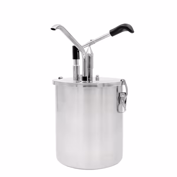 Doseador de molhos - 6L - aço inoxidável - 188x240x420mm - doseamento regulável - com recipiente