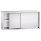 Edelstahl Wandhängeschrank PREMIUM - 1400x400mm - mit Schiebetür - 650mm hoch