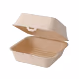 (60 pieces) Reusable Takeaway Burger Box – Bio-Compound - BPA-free - Cream White - 160x150x85mm