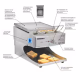 ROBAND | Commercial Conveyor Toaster – 500 slices/hour - 2.99 kW