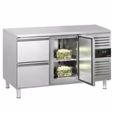 Commercial Counter Fridge ECO - 1360x700mm - with 1 door - 2 drawers [GN 1/1] - capacity 282 litres