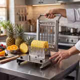 Manueller Ananasschneider - Schneidet die Ananas in Scheiben